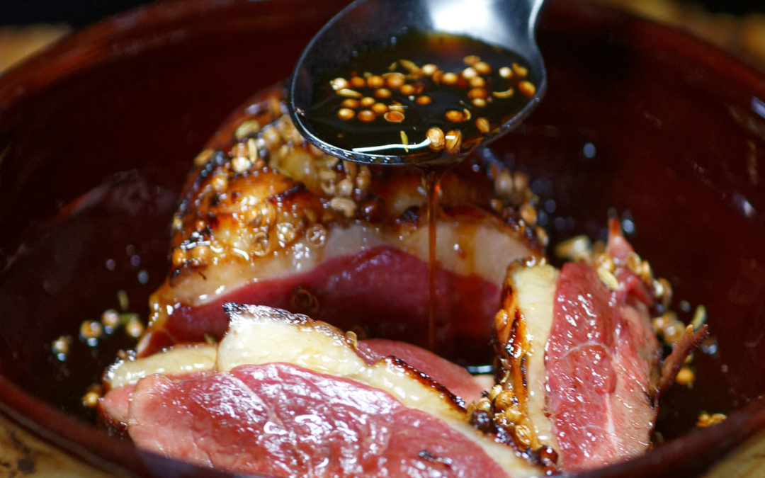 Magret de canard au miel et aux épices