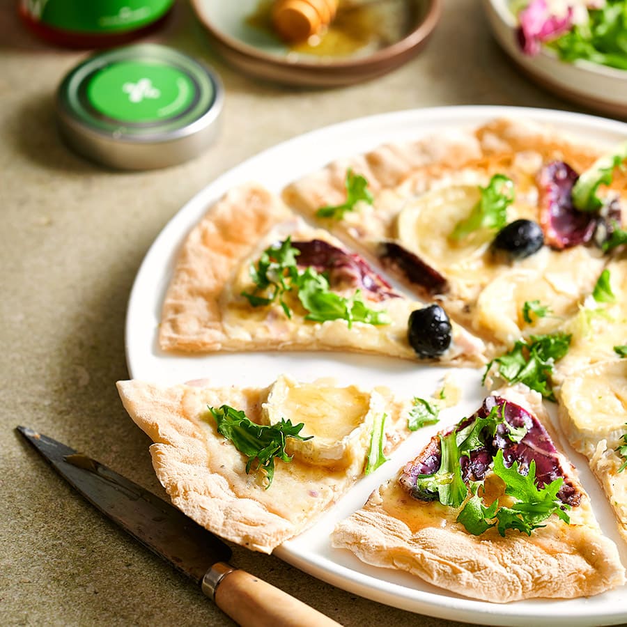 Pizza chèvre miel.