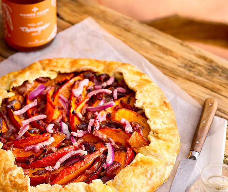 Tarte rustique au miel et potimarron