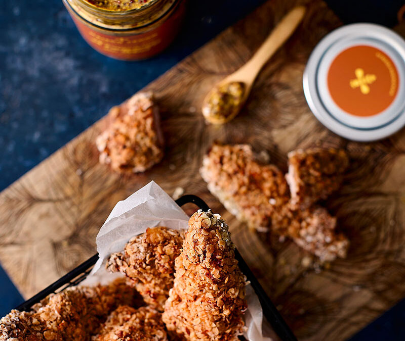Aiguillettes de poulet panées à la moutarde
